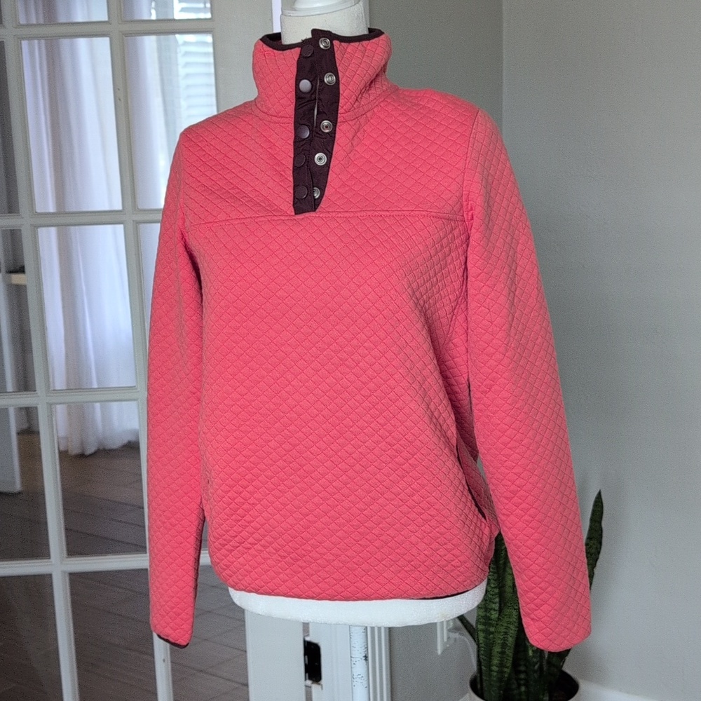 NWT Jones New York Coral Quilted Pullover Size Small